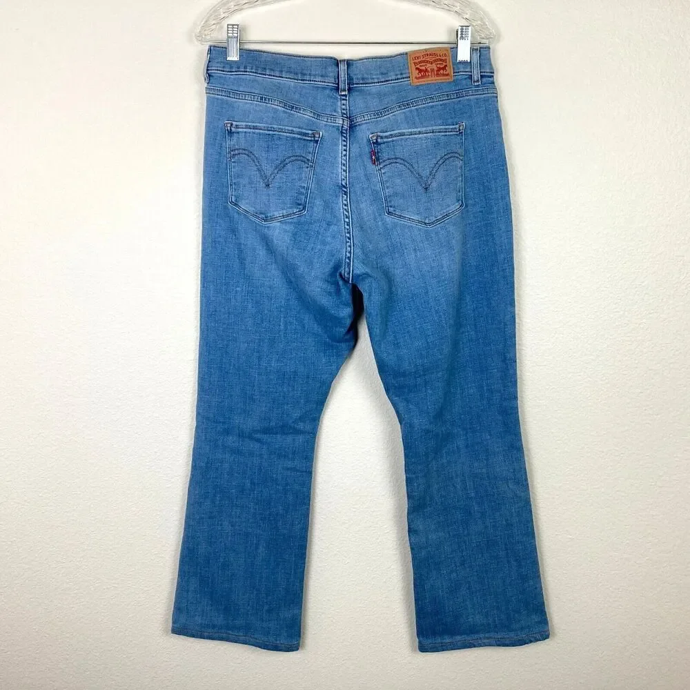Levi's Women's Classic Bootcut Jeans Size 12 Blue Med Wash Stretch Inseam 26.5